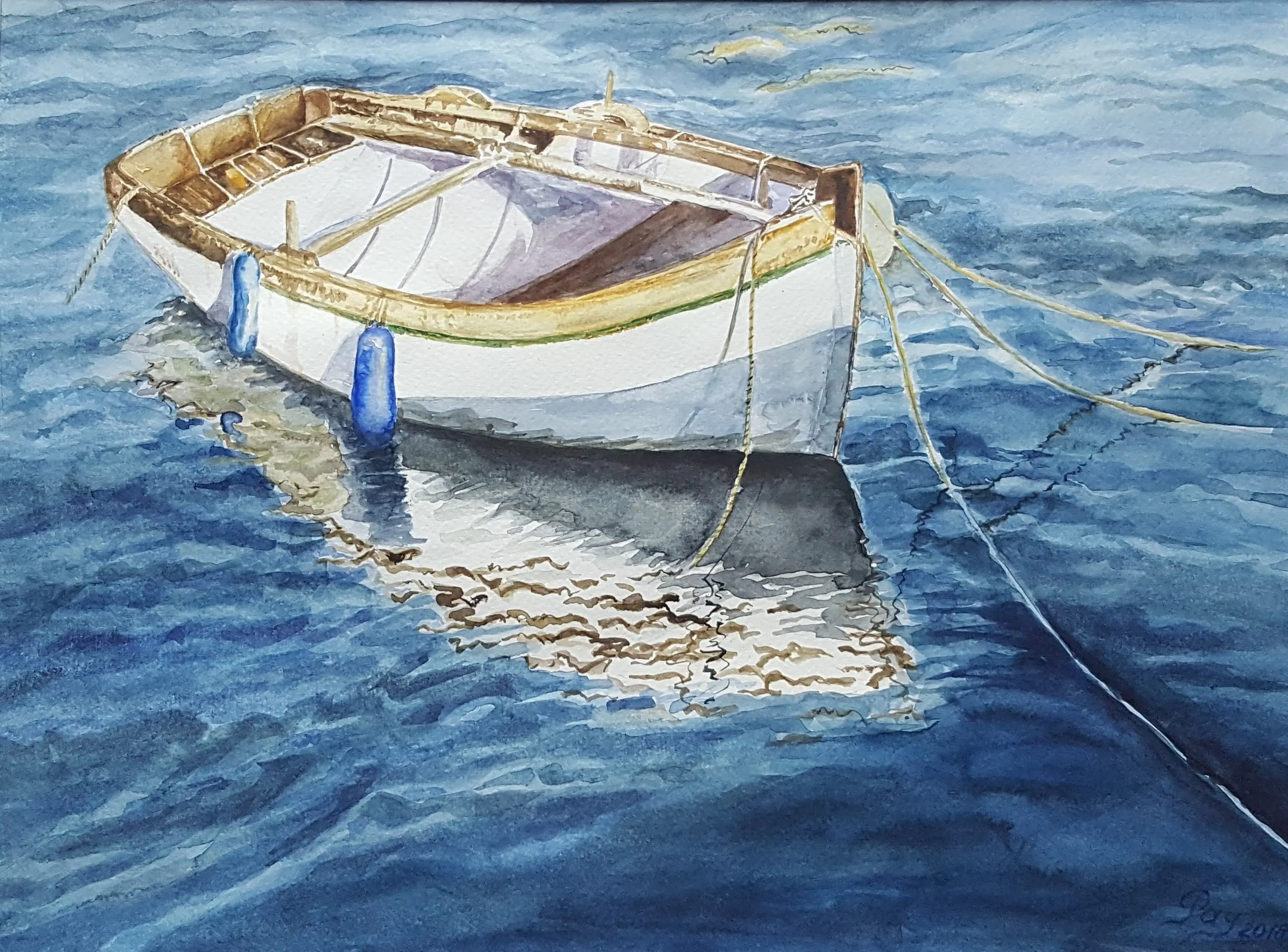Lod. akvarel. 33x45